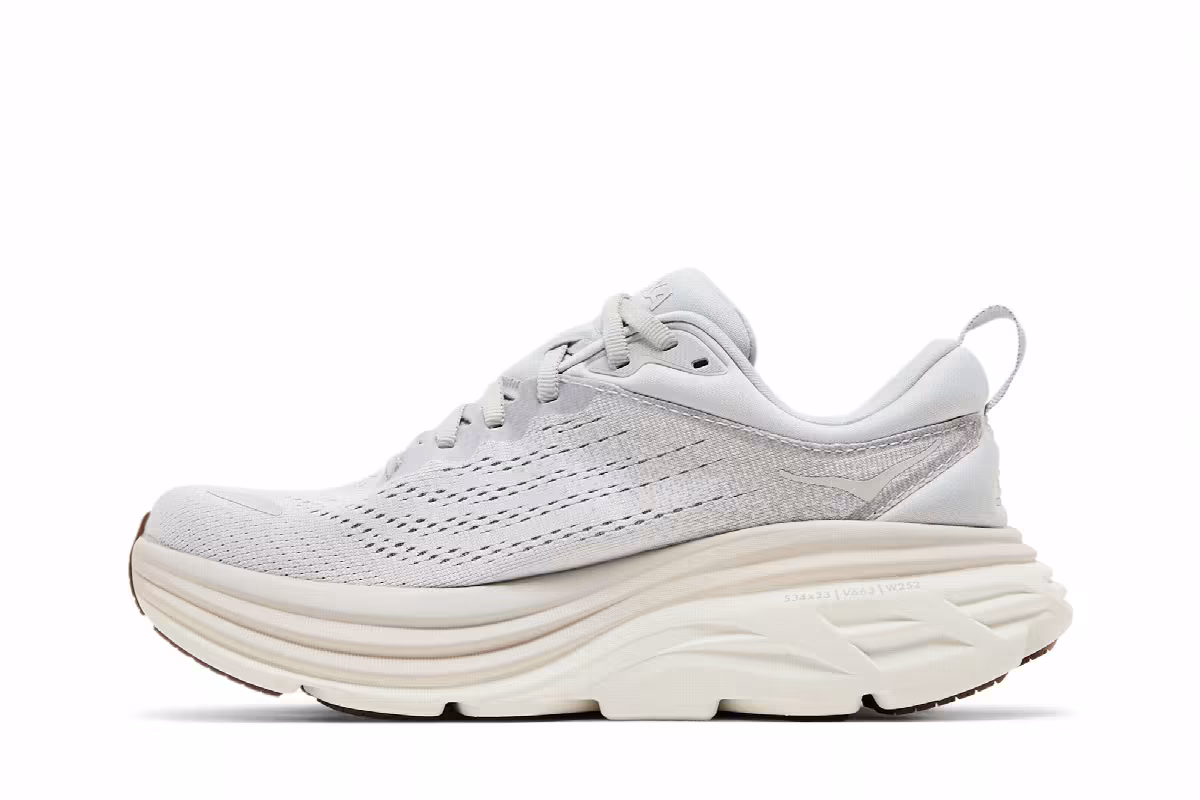 HOKA Women's Bondi 8 Lunar Rock Nimbus Cloud, view 4