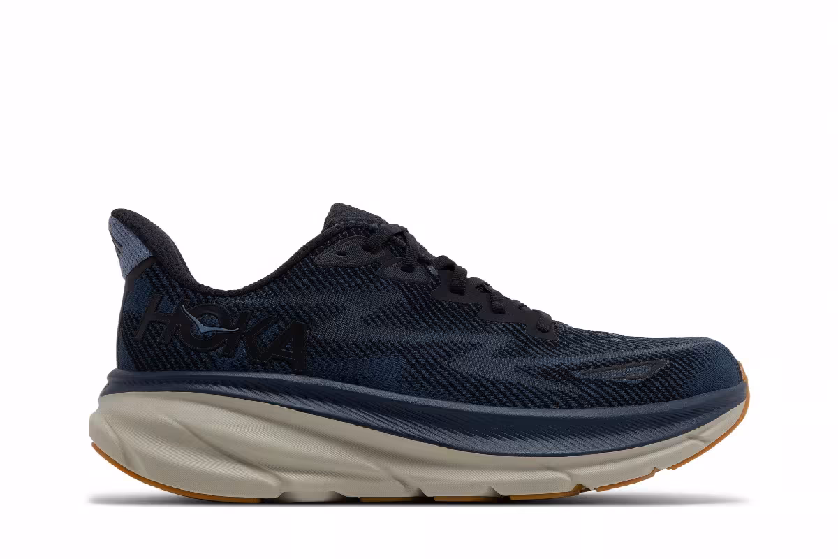 HOKA Clifton 9 Black Varsity Navy, view 2