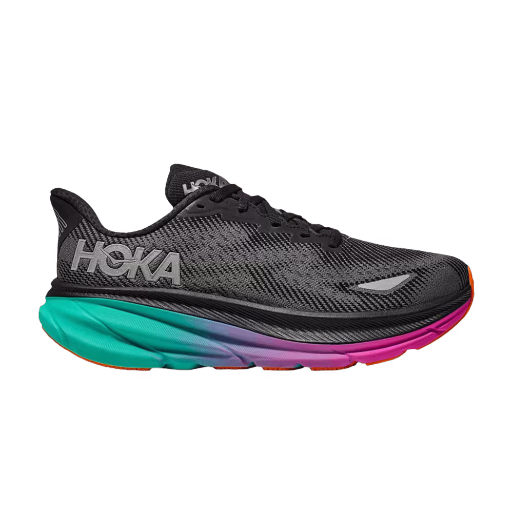 HOKA Clifton 9 GORE-TEX Black Electric Aqua