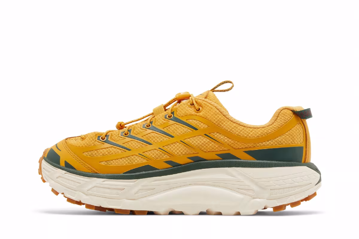 HOKA Mafate Three2 Golden Yellow Eggnog, view 4