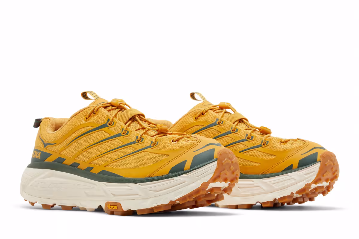 HOKA Mafate Three2 Golden Yellow Eggnog, view 9