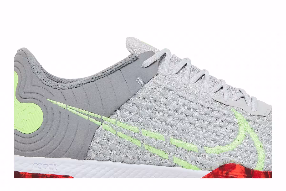 Nike React Gato Grey Fog Bright Crimson, view 3
