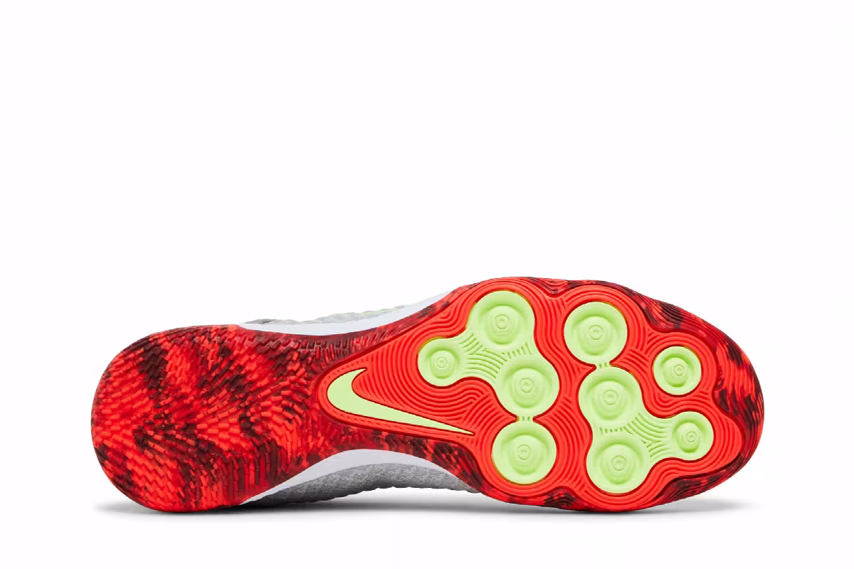Nike React Gato Grey Fog Bright Crimson, view 5