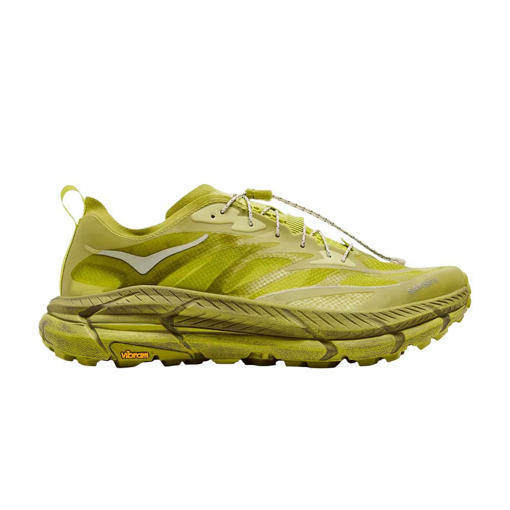 Satisfy x HOKA Mafate Speed 4 Lite Sulfur