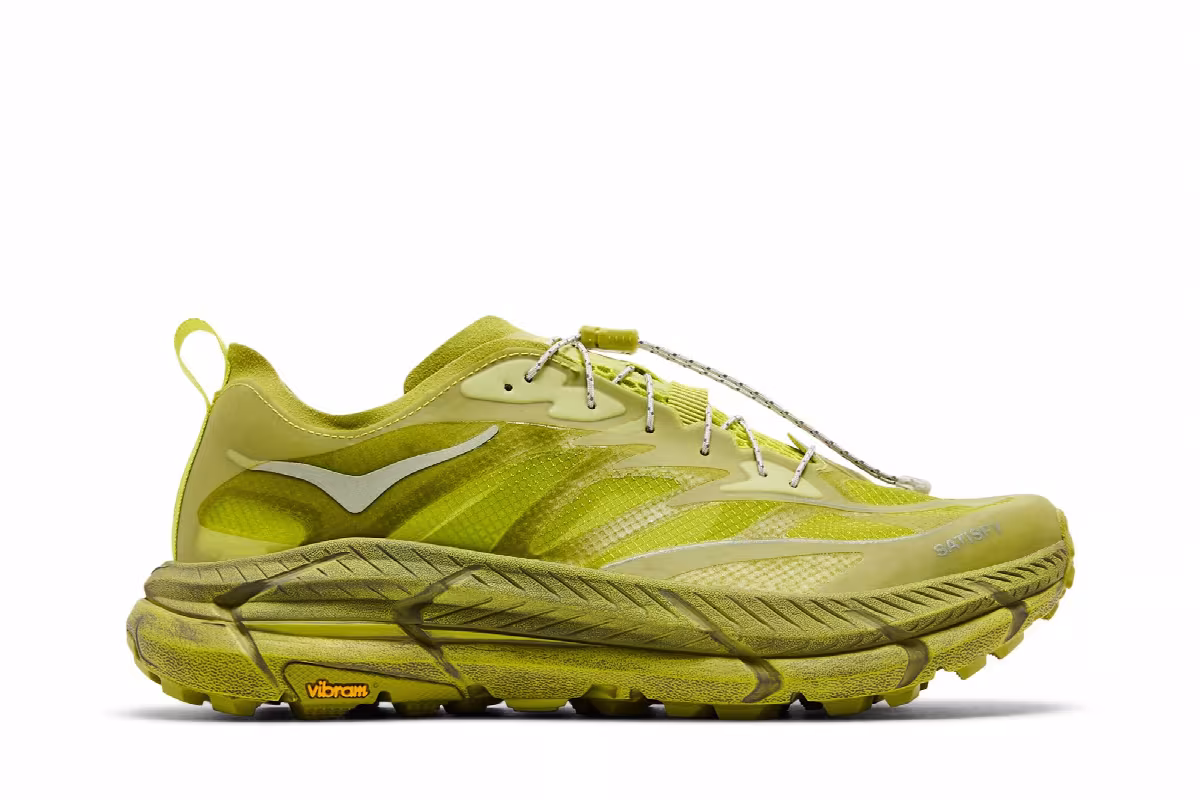 Satisfy x HOKA Mafate Speed 4 Lite Sulfur, view 2