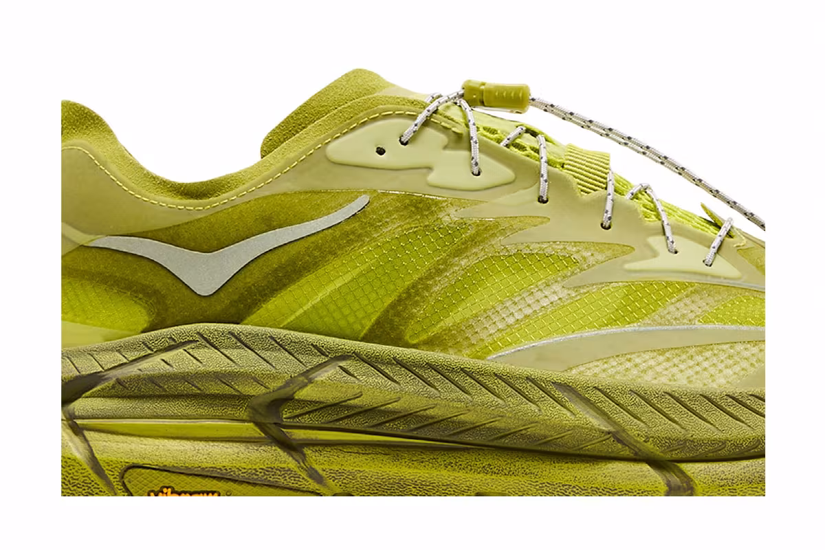 Satisfy x HOKA Mafate Speed 4 Lite Sulfur, view 3
