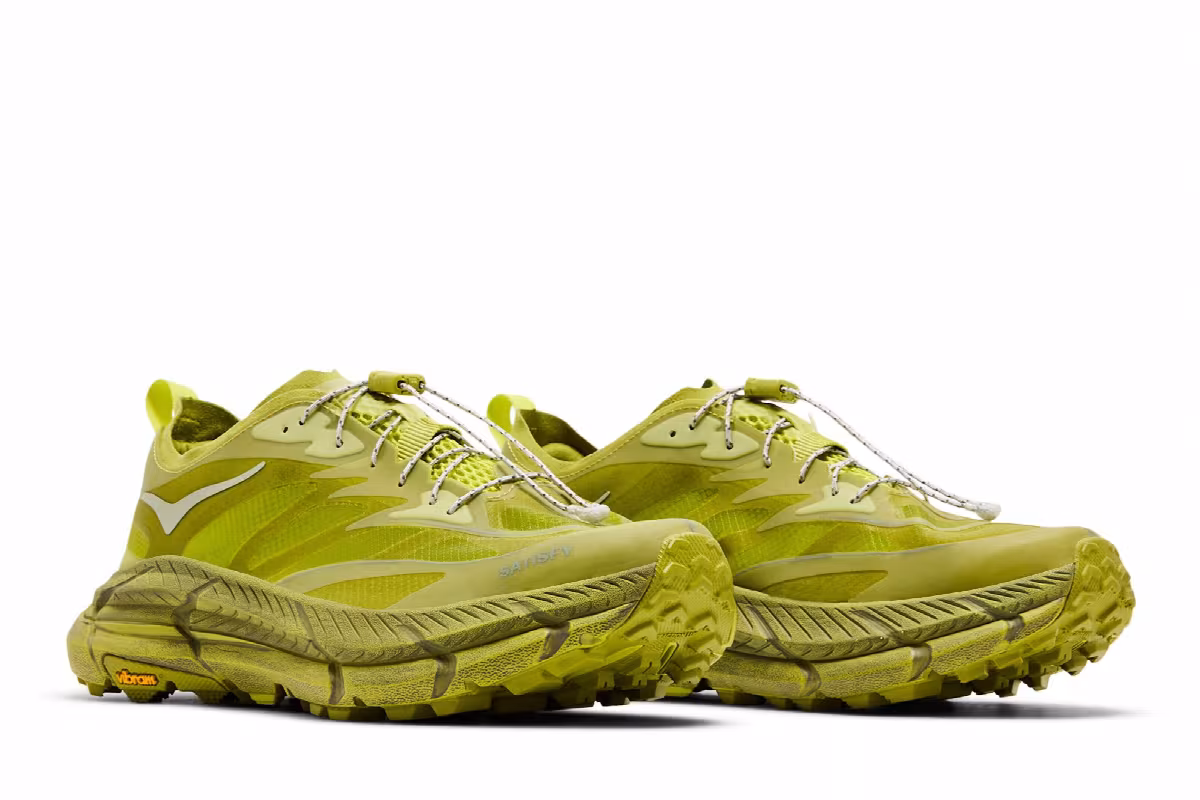 Satisfy x HOKA Mafate Speed 4 Lite Sulfur, view 9