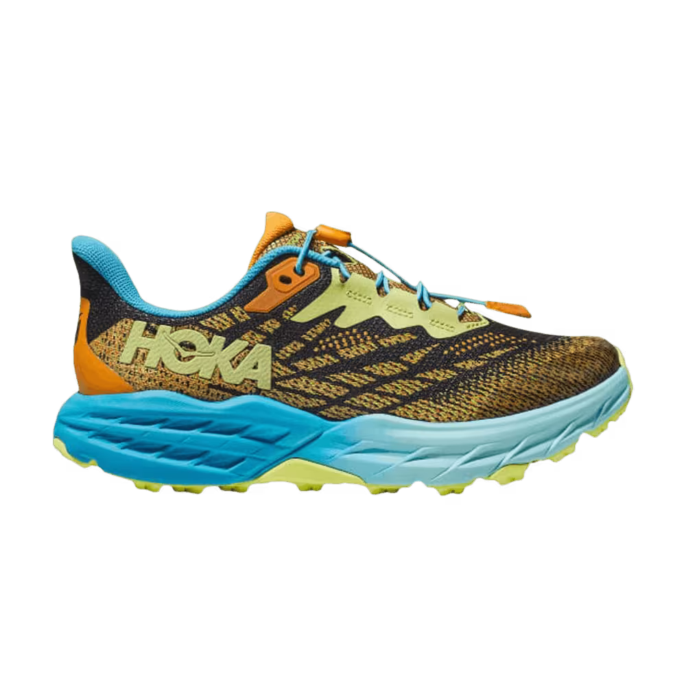HOKA Speedgoat 5 Kids Solar Flare Diva Blue