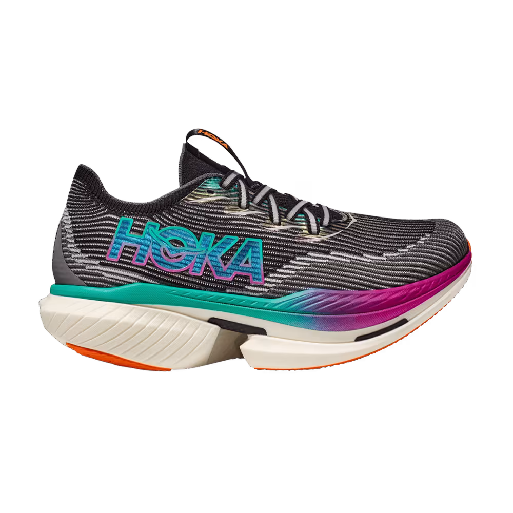 HOKA Cielo X1 Black Electric Aqua