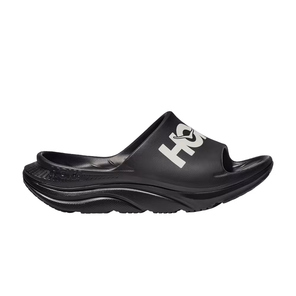 HOKA Ora Athletic Slide Black White