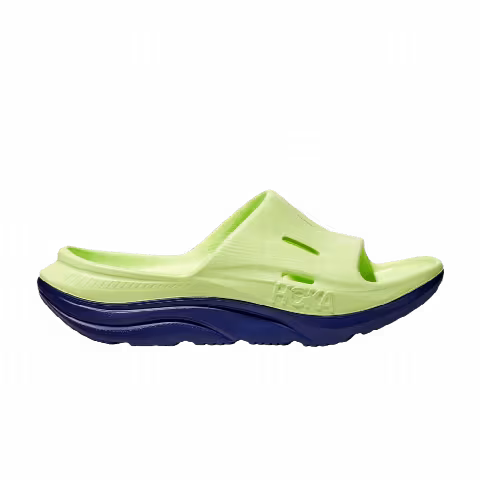 HOKA Ora Recovery Slide 3 Kids 'Lettuce Bellwether Blue'