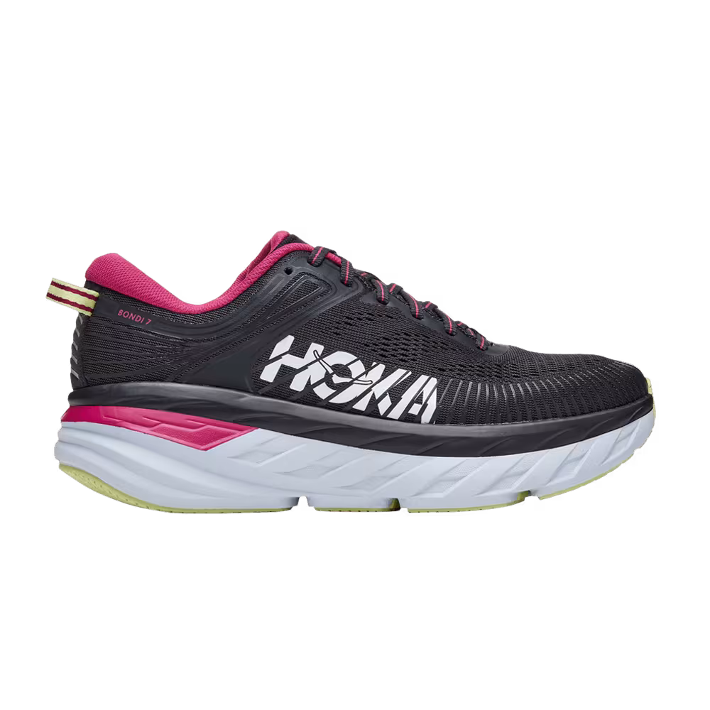 HOKA Women's Bondi 7 Blue Graphite Festival Fuchsia