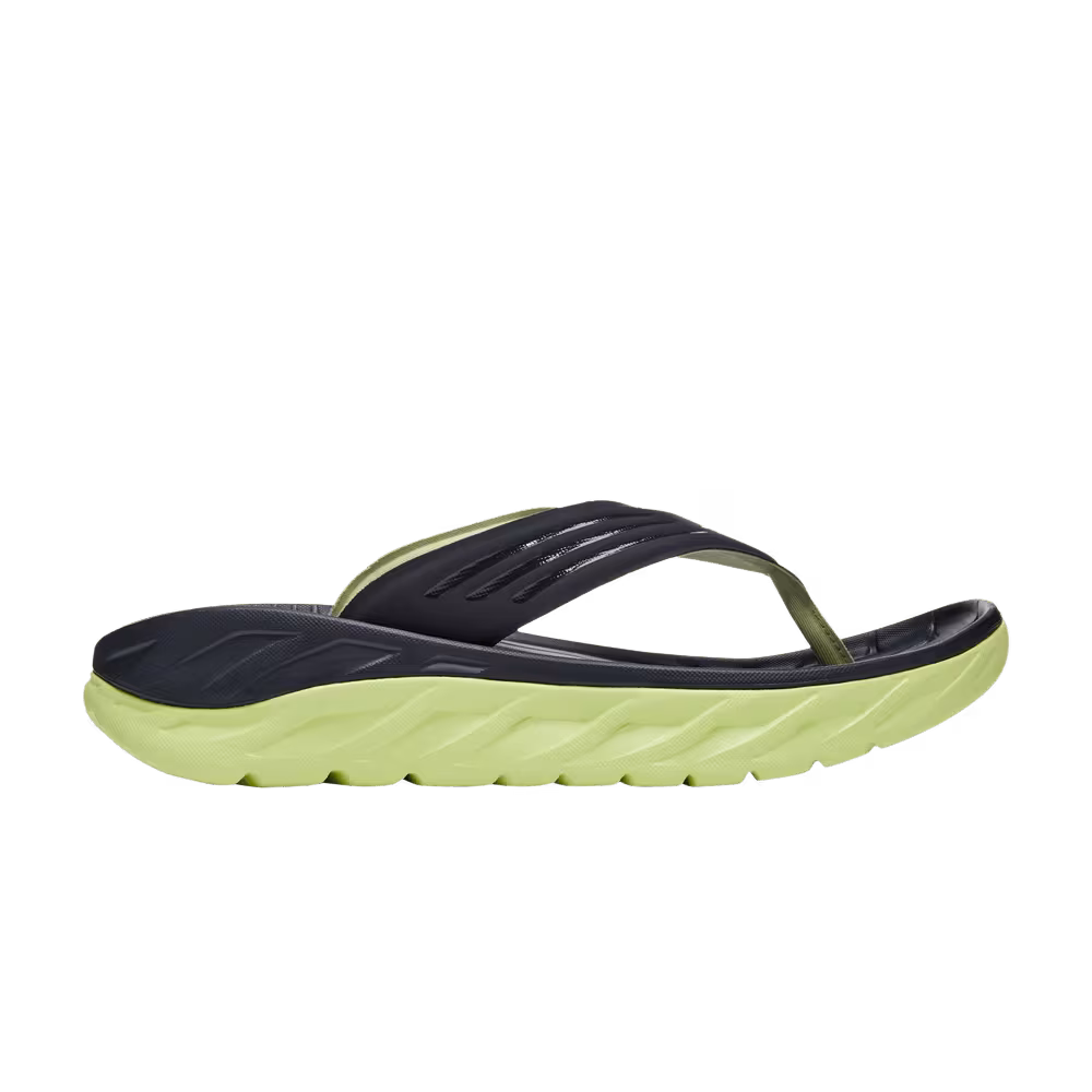 HOKA Ora Recovery Flip Slide Blue Graphite Butterfly