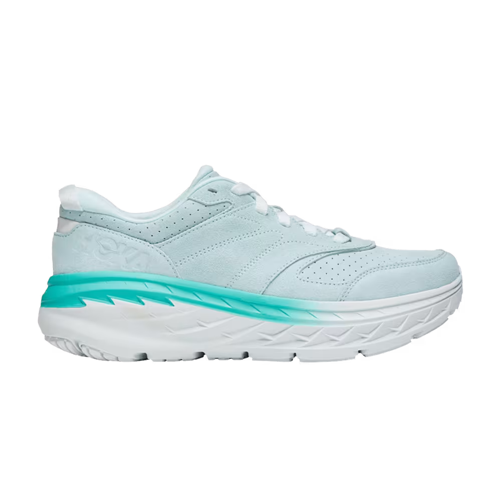 HOKA Bondi L Suede Blue Glass