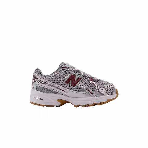New Balance 740 Bungee Lace Toddler 'Silver Metallic Monarch Burgundy'