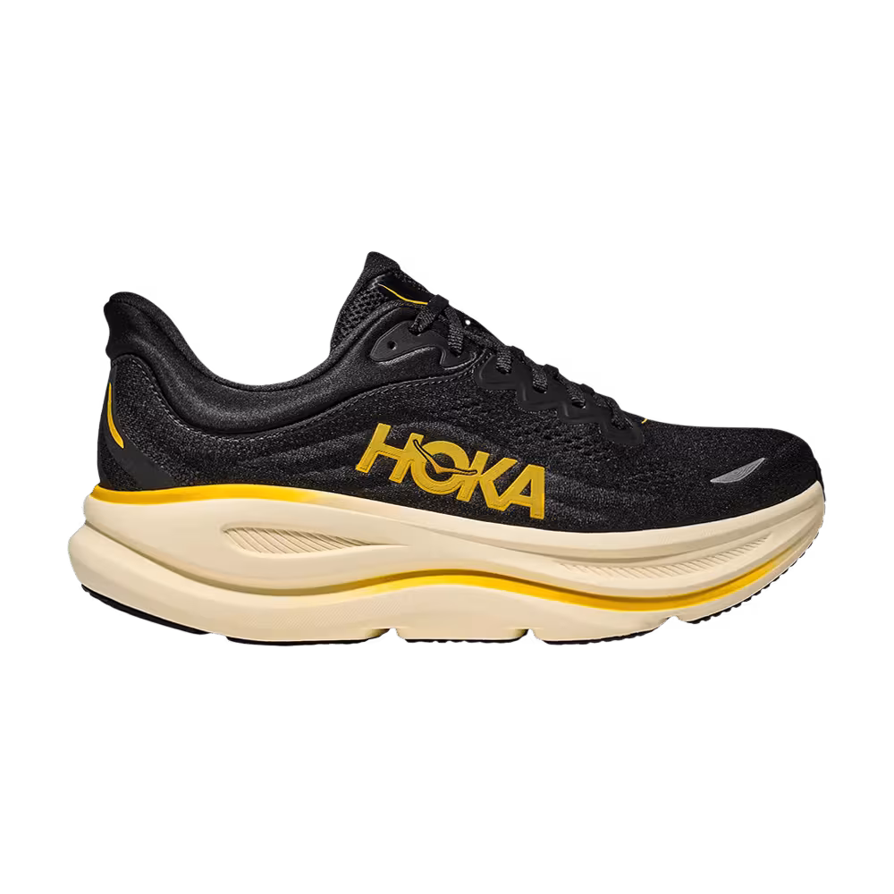 HOKA Bondi 9 Black Yellow