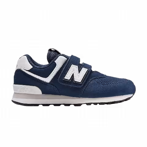 New Balance 574 Hook & Loop Little Kid Wide 'Navy'