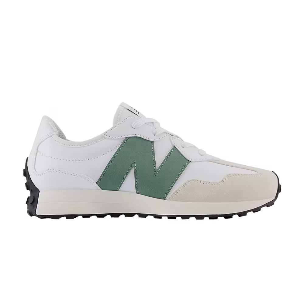 New Balance 327 Big Kid White Dark Juniper