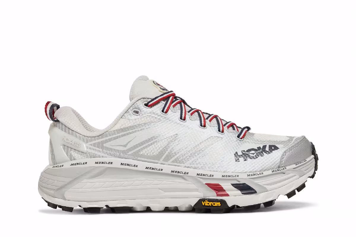 HOKA Moncler x Mafate Speed 2 Nimbus Cloud Harbor Mist, view 2