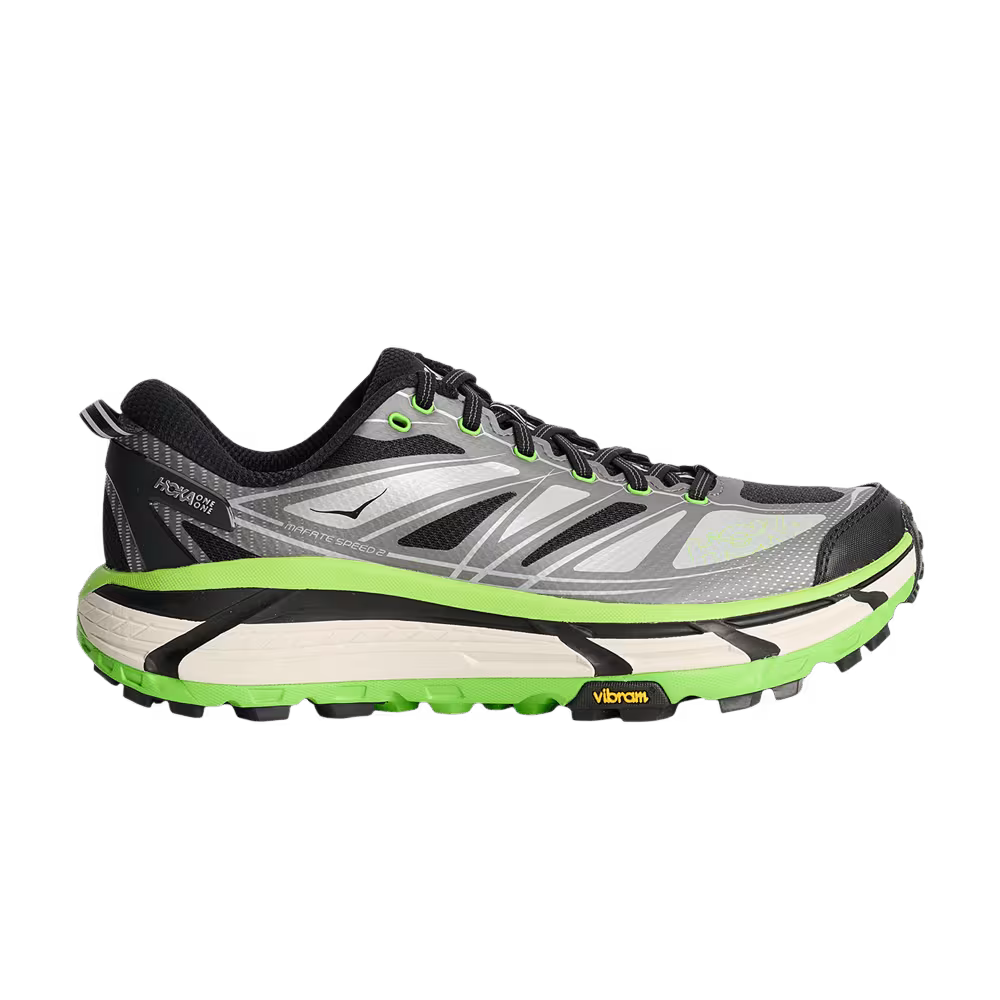 HOKA Mafate Speed 2 Black Electric Green