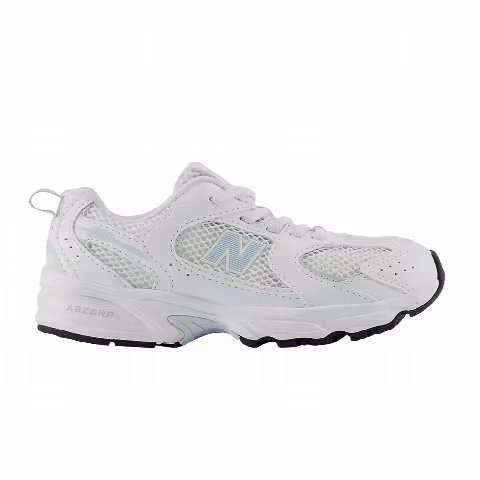 New Balance 530 Bungee Lace Little Kid Wide 'White Ice Blue'