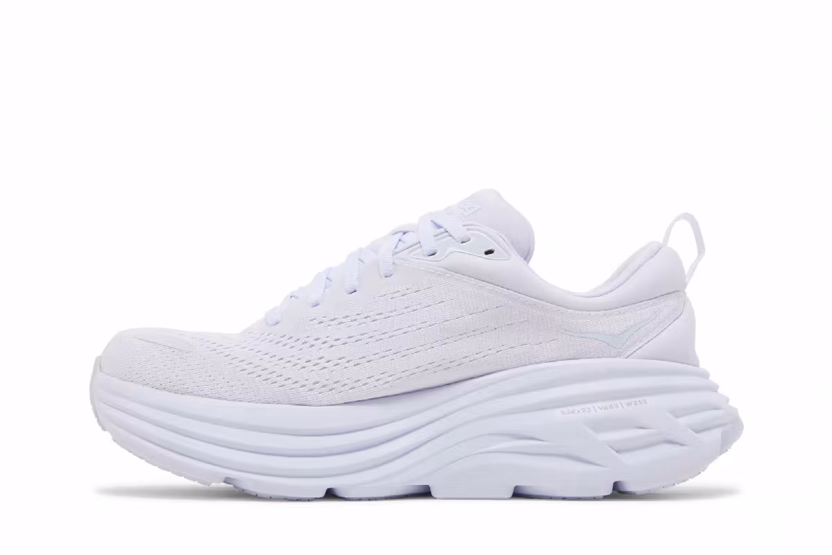 HOKA Women's Bondi 8 White, view 4