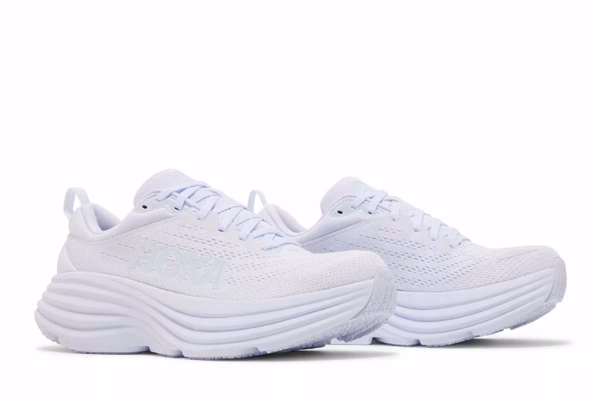 HOKA Women's Bondi 8 White, view 9