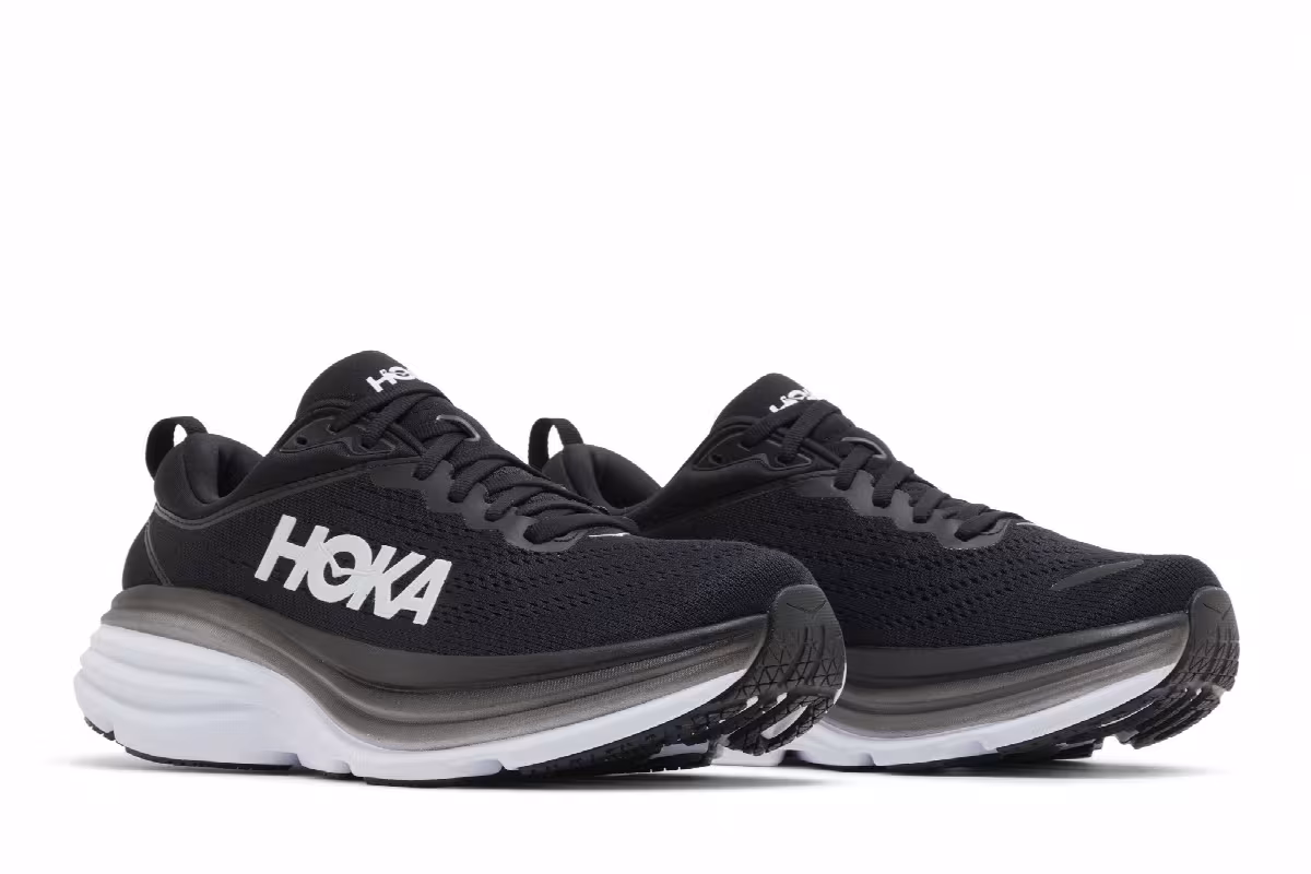 HOKA Women's Bondi 8 Black White, view 9