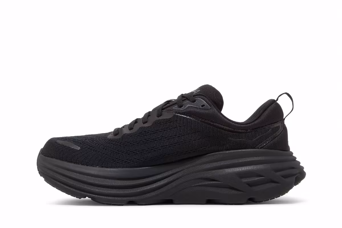 HOKA Bondi 8 2E Wide Triple Black, view 4