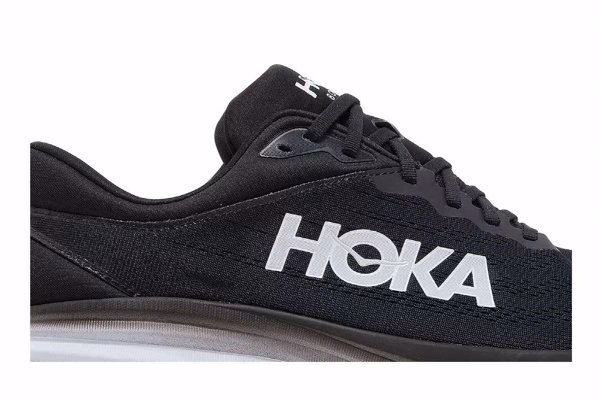 HOKA Bondi 8 2E Wide Black White, view 3