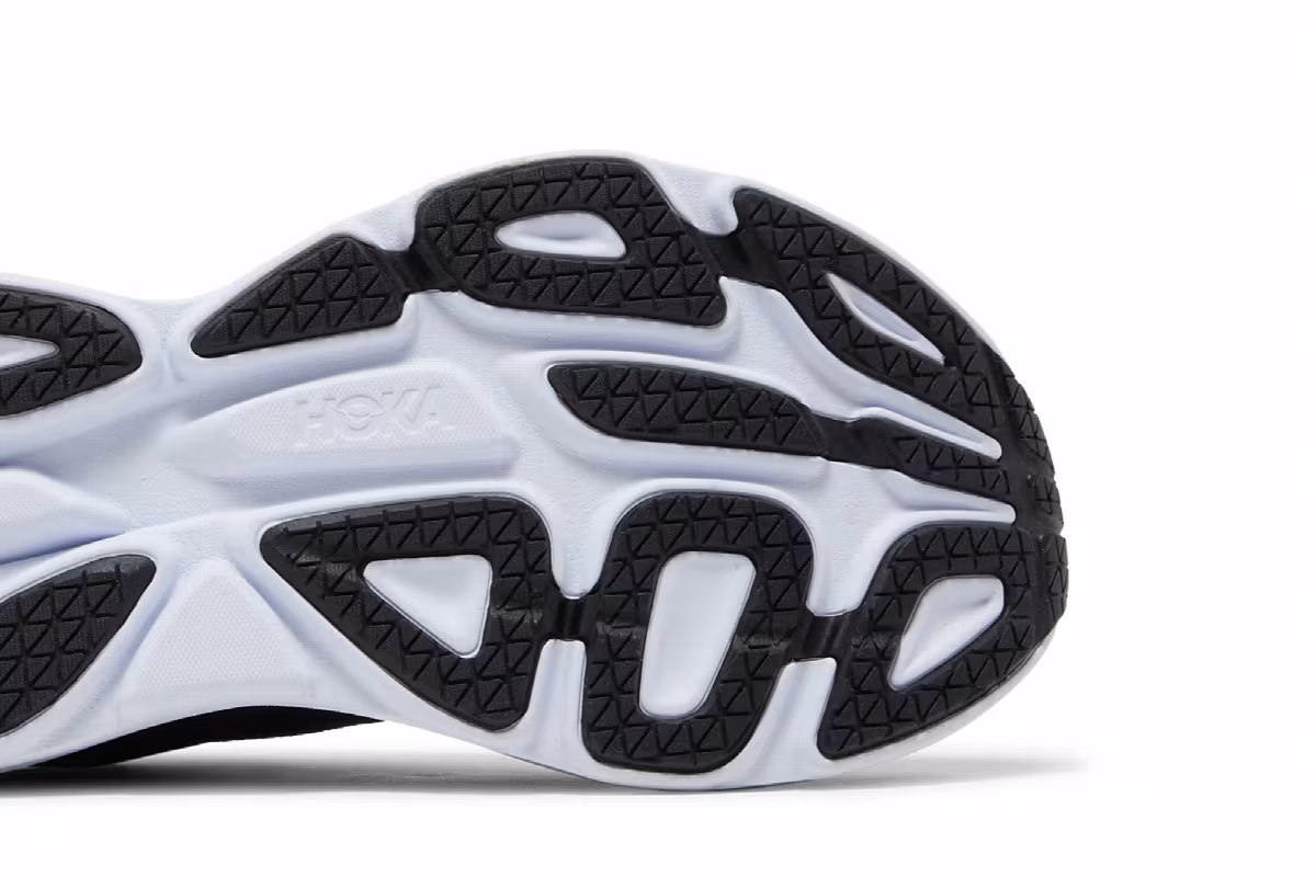 HOKA Bondi 8 2E Wide Black White, view 6