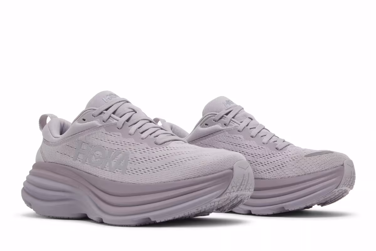 HOKA Women's Bondi 8 Lilac Marble, view 9