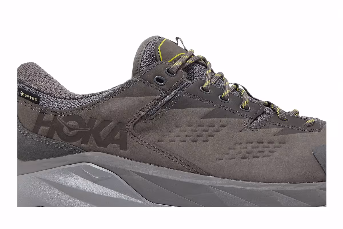 HOKA Kaha Low GTX Charcoal Grey Green Sheen, view 3