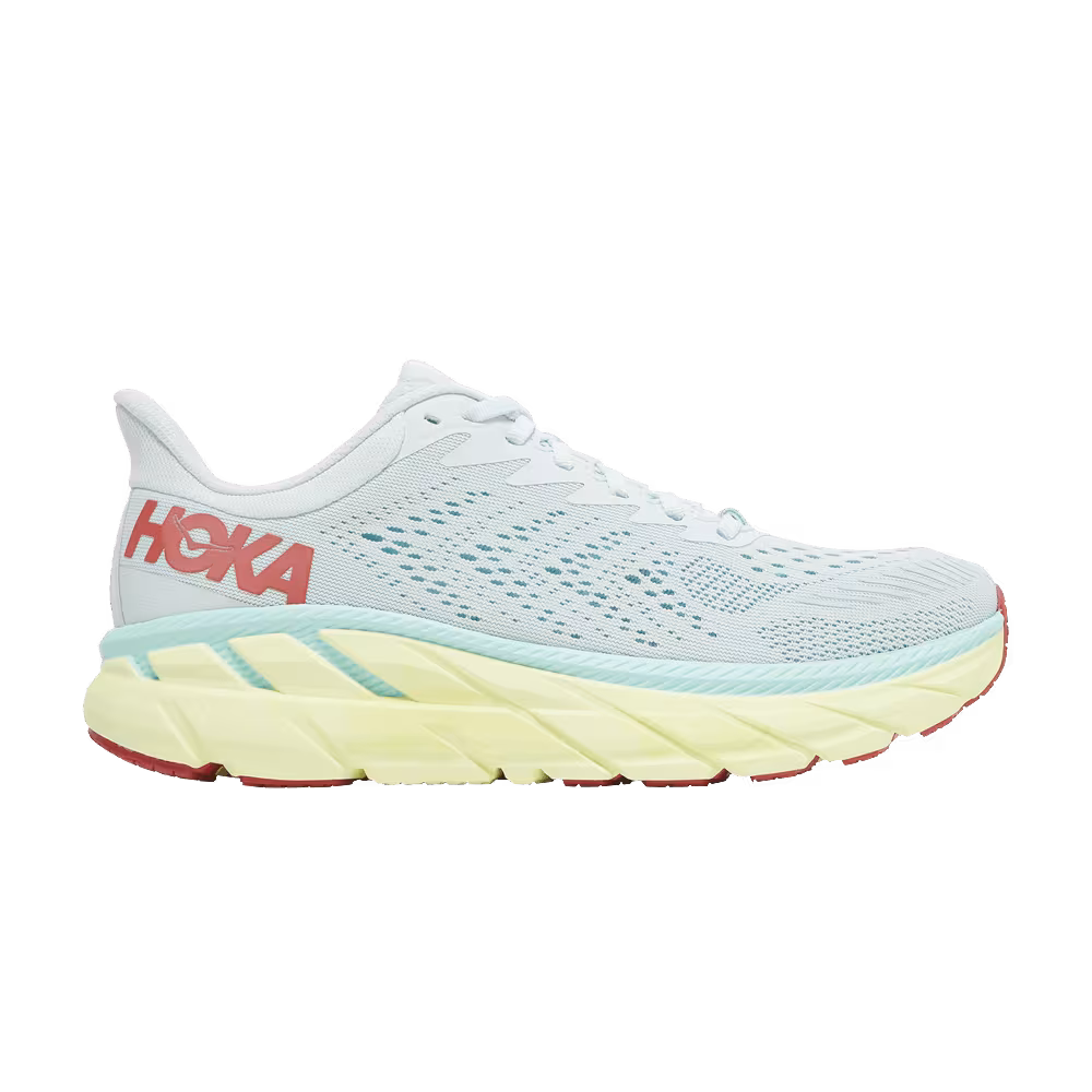 HOKA Women's Clifton 7 Morning Mist Hot Coral