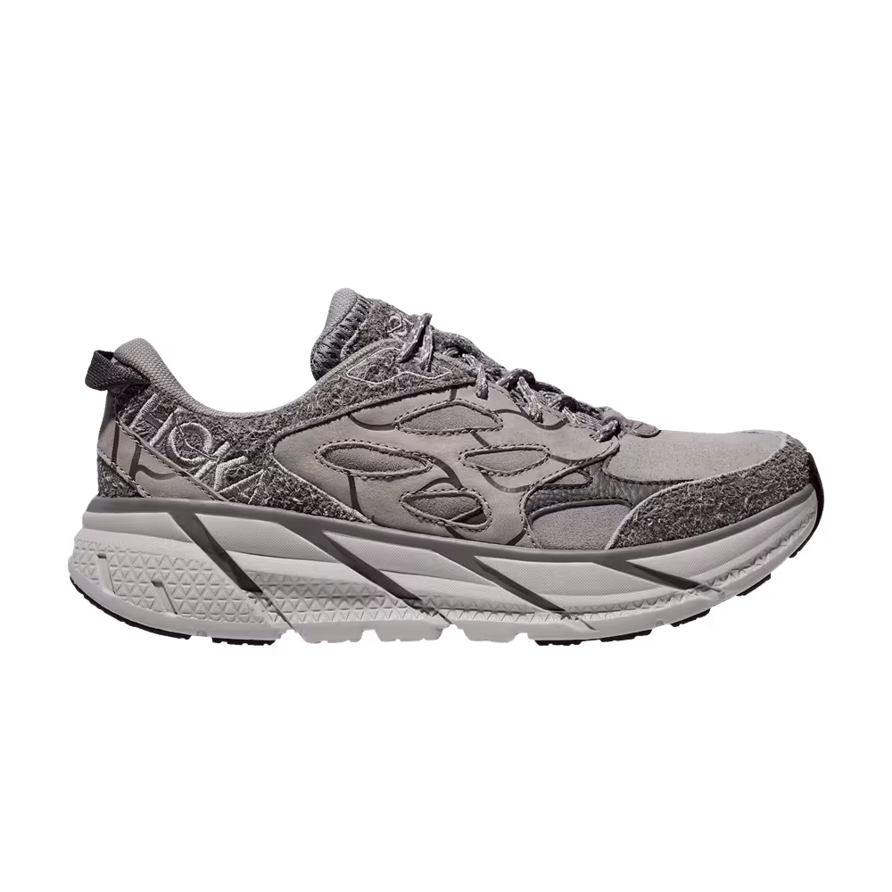 HOKA Clifton L Suede Elite Terrain System - Galactic Grey