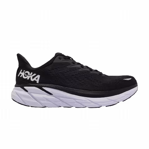 HOKA Clifton 8 2E Wide 'Black White'