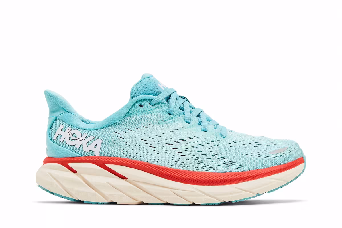 HOKA Women's Clifton 8 Wide Aquarella, view 2