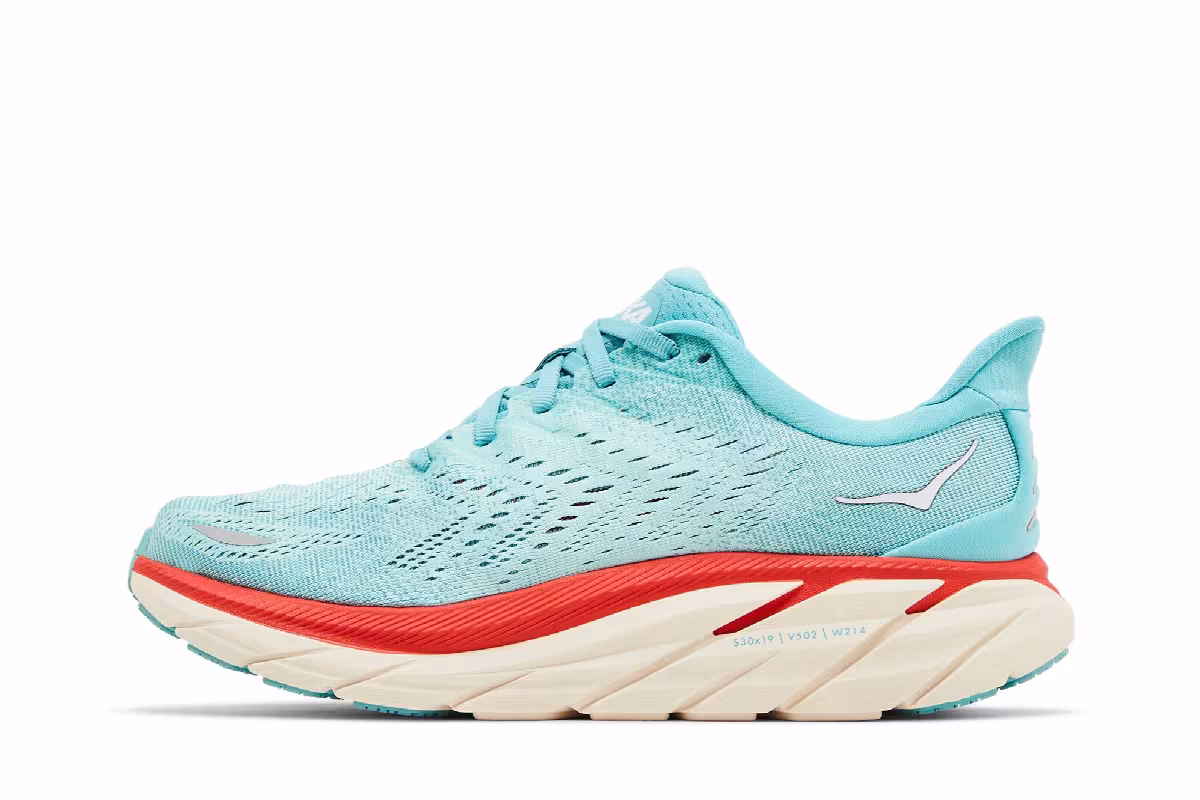 HOKA Women's Clifton 8 Wide Aquarella, view 4