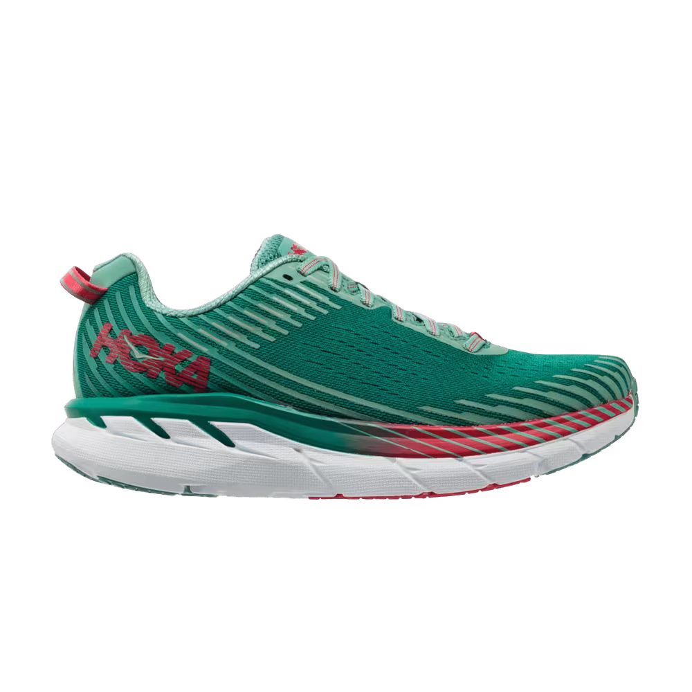 HOKA Women's Clifton 5 Green Blue Slate Canton