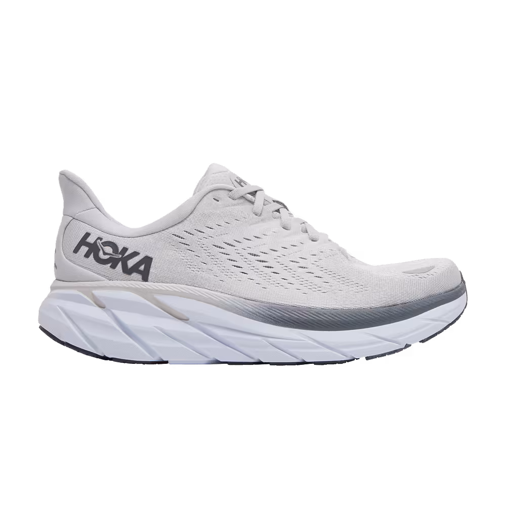 HOKA Clifton 8 2E Wide Lunar Rock Nimbus Cloud
