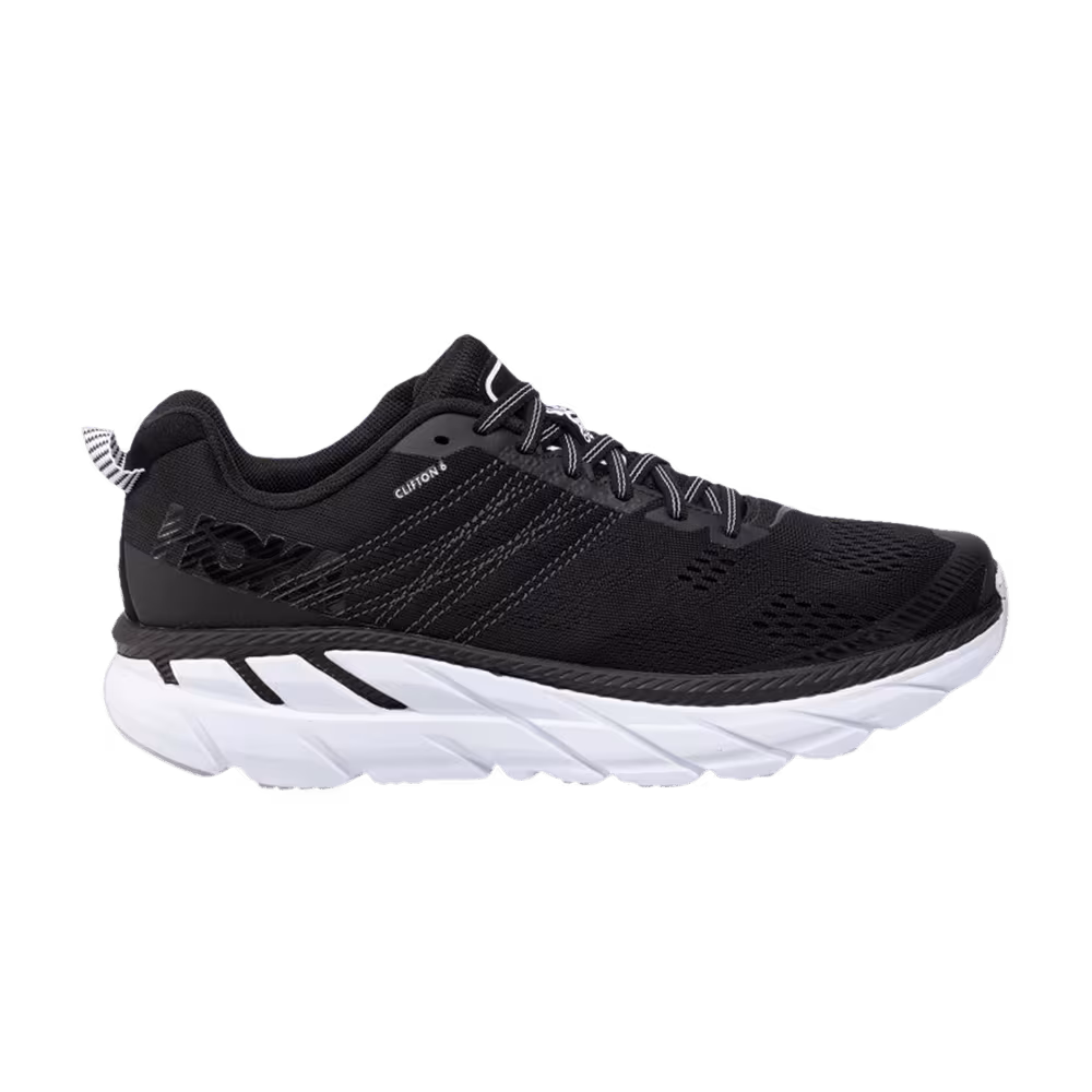 HOKA Clifton 6 Black White