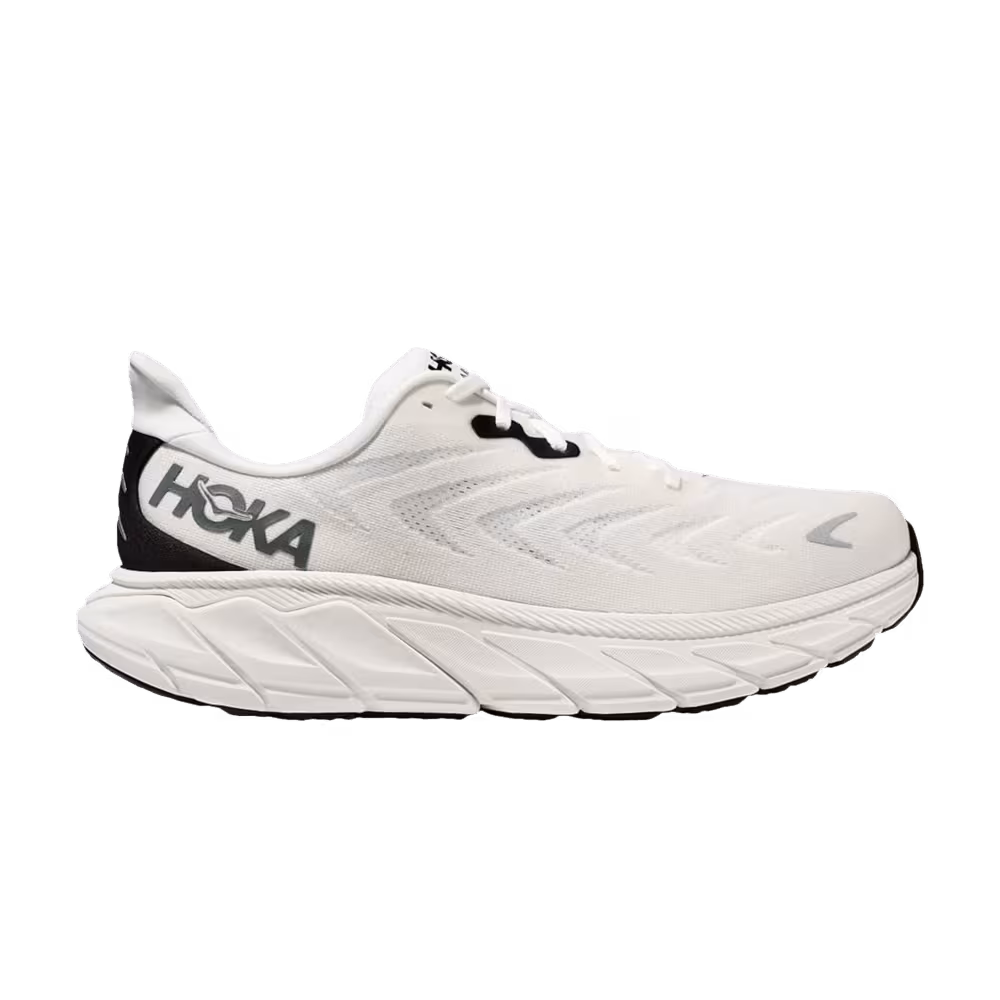 HOKA Arahi 6 2E Wide Blanc De Blanc Steel Wool