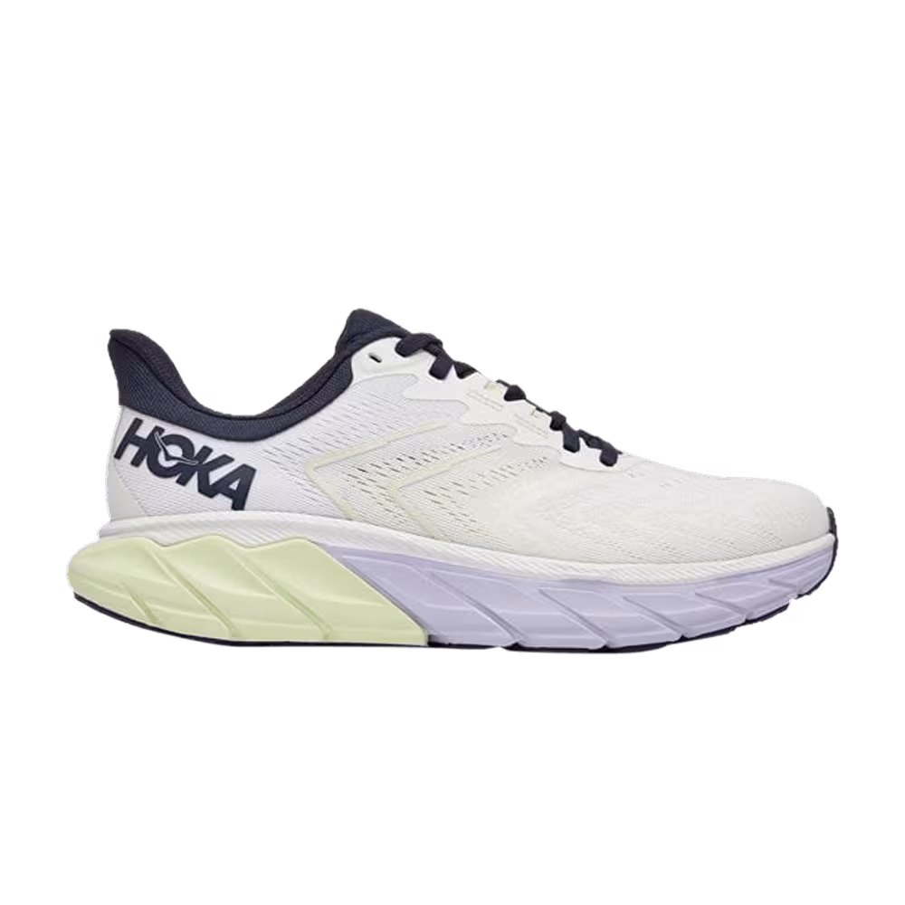 HOKA Women's Arahi 5 Wide Blanc de Blanc Outer Space