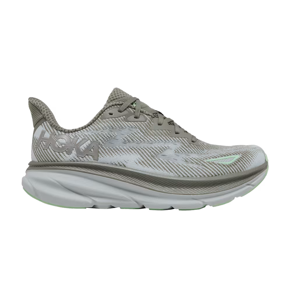 HOKA Clifton 9 Olive Haze Mercury