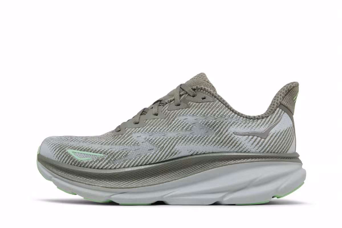 HOKA Clifton 9 Olive Haze Mercury, view 4
