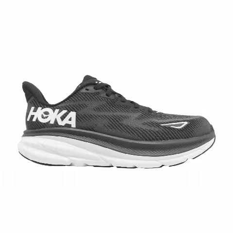 HOKA Wmns Clifton 9 Wide 'Black White'
