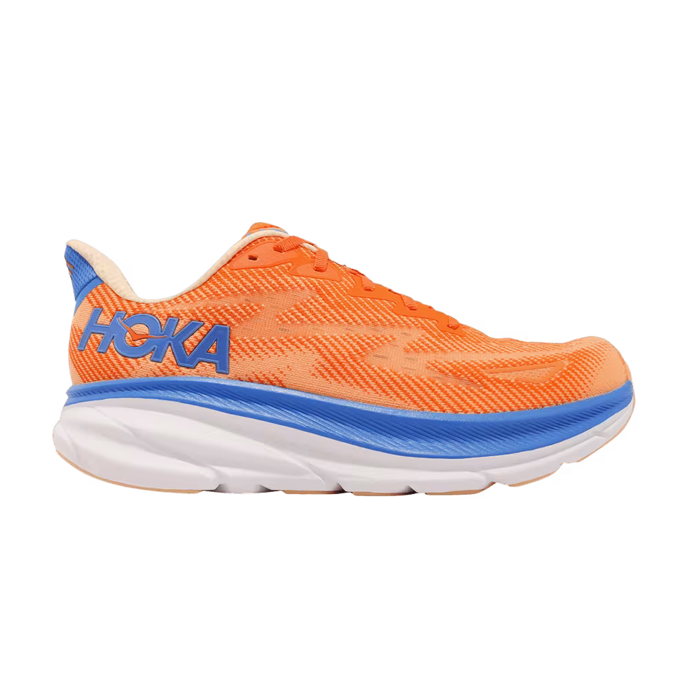 HOKA Clifton 9 2E Wide Vibrant Orange Impala
