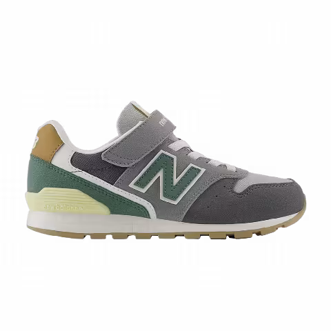 New Balance 996 Hook & Loop Little Kid Wide 'Black Cement New Spruce'