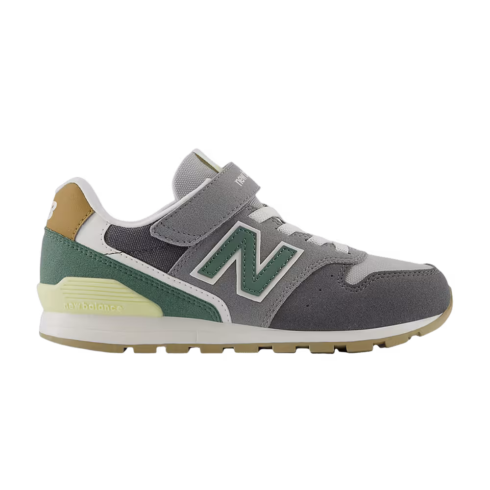 New Balance 996 Hook & Loop Little Kid Wide Black Cement New Spruce