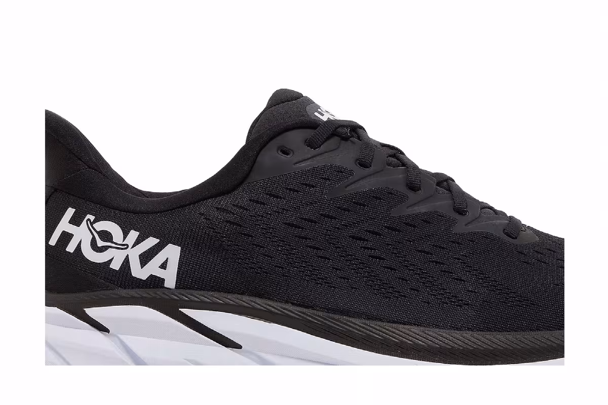 HOKA Clifton 8 Black White, view 3